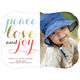 Colorful Peace Love and Joy Photo Cards Image 4 of 5
